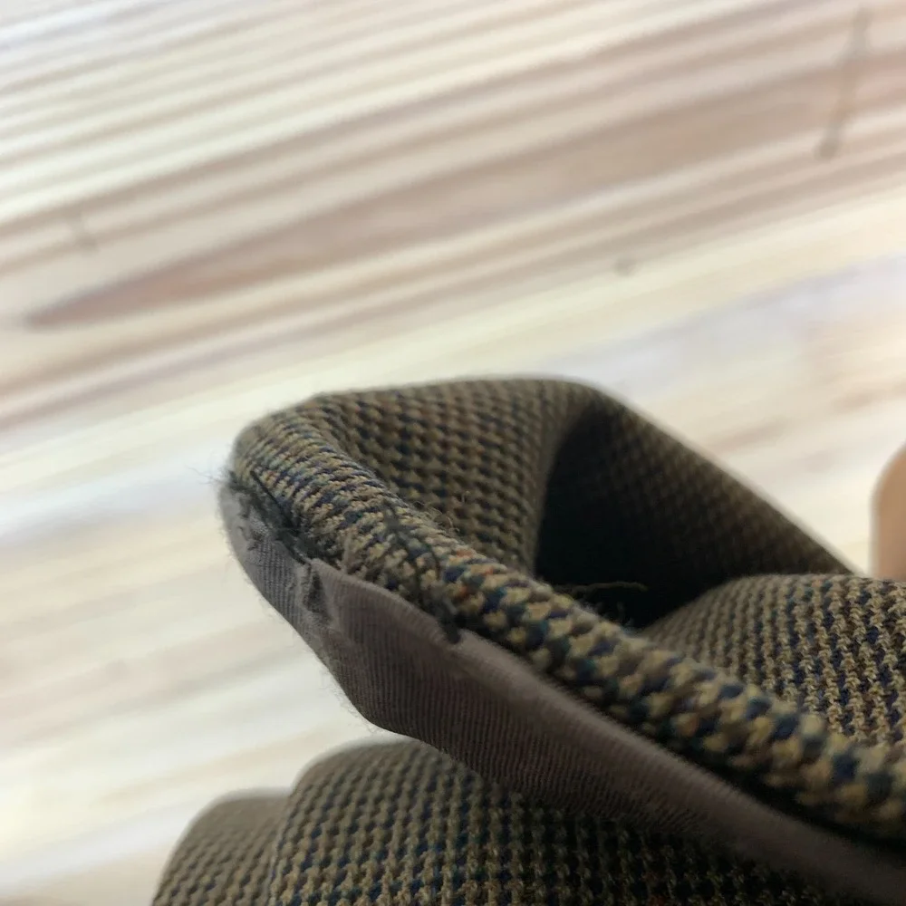 Lauren Ralph Lauren Wool Blazer‎ Sport Coat 44R Brown Mini Houndstooth Academia